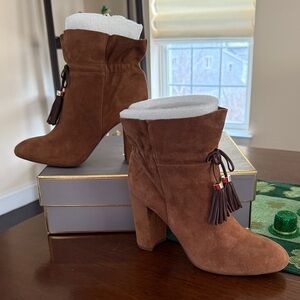 Louise et Cie Brown Suede 3 1/2" Heeled Boots